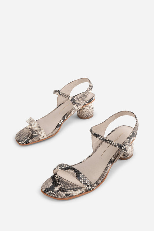 Intentionally Blank OPINION SNAKE EMBOSSED LEATHER HEEL