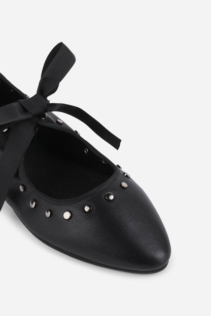 Intentionally Blank PEAK LEATHER BALLET FLAT