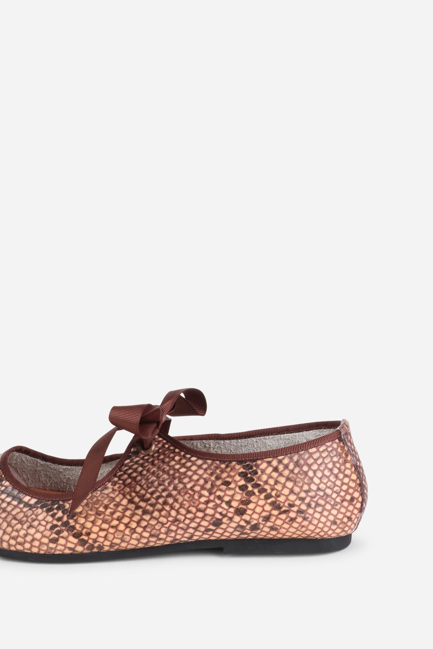 Intentionally Blank VALLEY SNAKE EMBOSSED LEATHER BALLET FLAT
