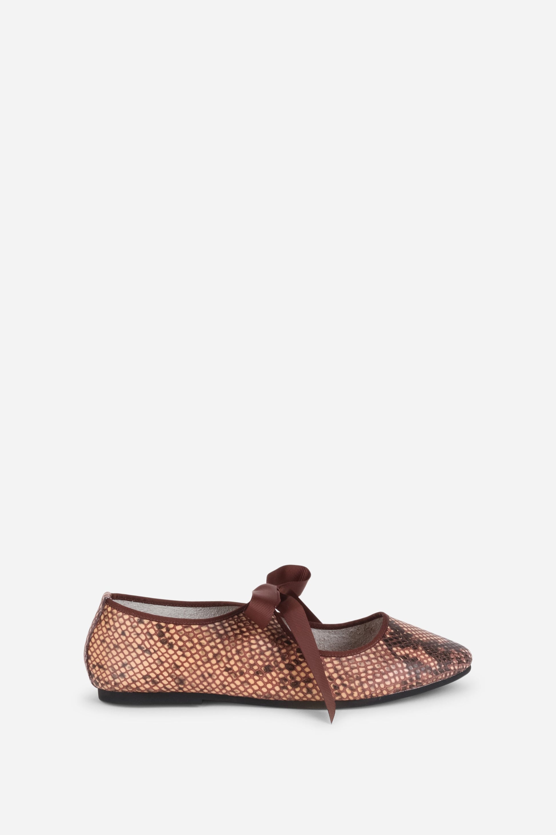 Intentionally Blank VALLEY SNAKE EMBOSSED LEATHER BALLET FLAT