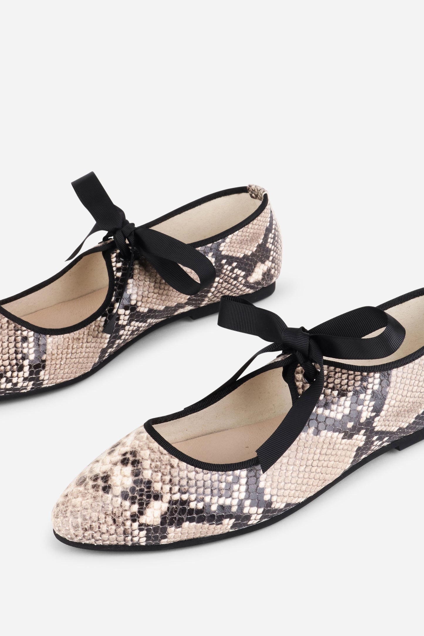 Intentionally Blank VALLEY SNAKE EMBOSSED LEATHER BALLET FLAT
