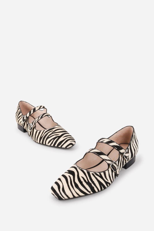 Intentionally Blank CALCULATED CALF HAIR MARY JANE FLAT