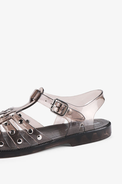Intentionally Blank ELLERY STUDDED JELLY FISHERMAN SANDAL
