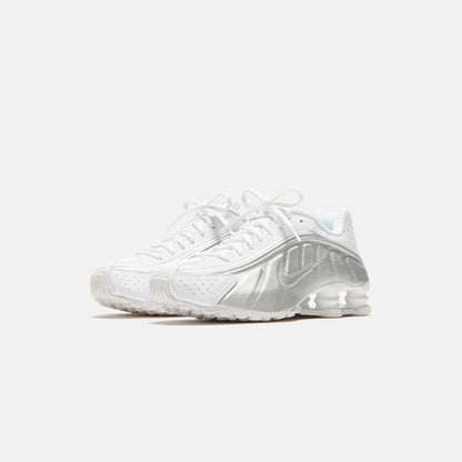 Women Kith Nike WMNS Shox R4 - White / Metallic Silver / Max Orange / White
