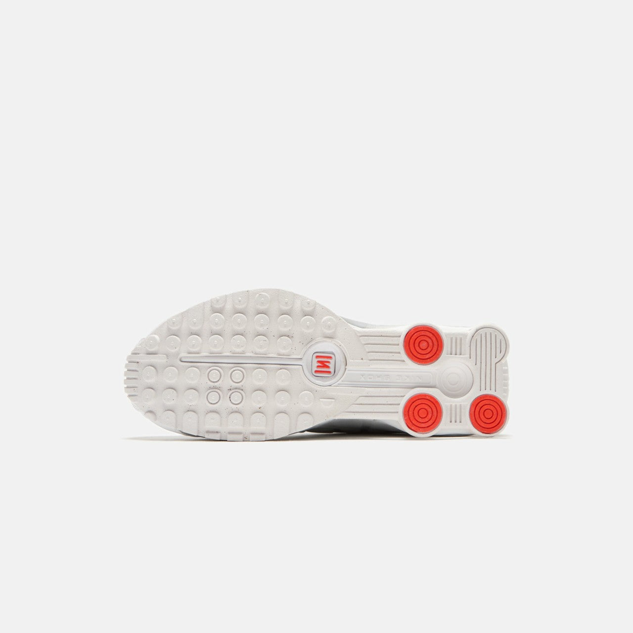Women Kith Nike WMNS Shox R4 - White / Metallic Silver / Max Orange / White