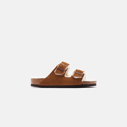 Men Kith Birkenstock Arizona Shearling - Mink / Natural
