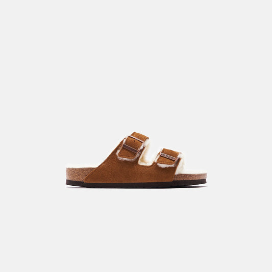 Men Kith Birkenstock Arizona Shearling - Mink / Natural