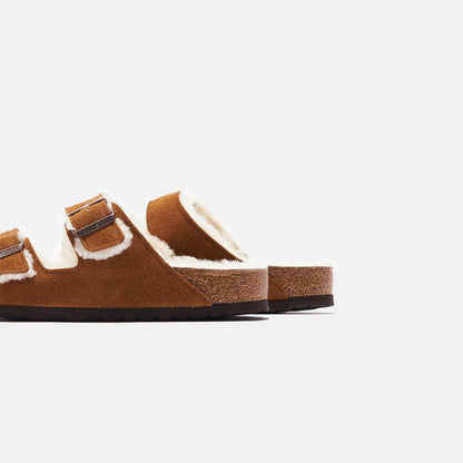 Men Kith Birkenstock Arizona Shearling - Mink / Natural