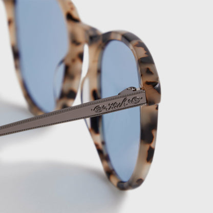 Men Kith Kith for Modo Georgica Sunglasses - White Tortoise / Gunmetal