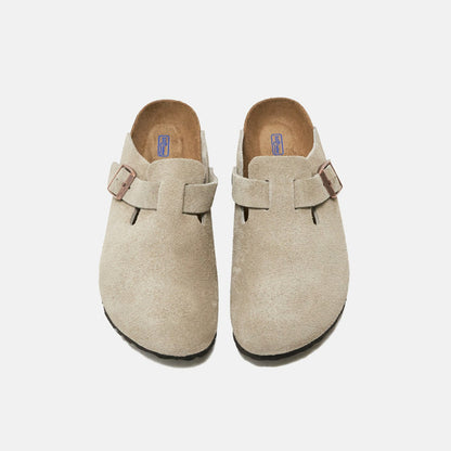 Women Kith Birkenstock WMNS Boston Soft Footbed Suede - Taupe
