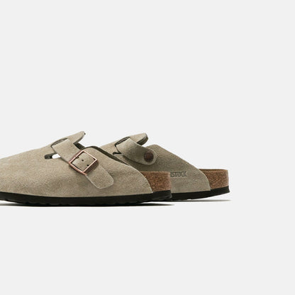 Women Kith Birkenstock WMNS Boston Soft Footbed Suede - Taupe