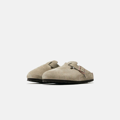 Women Kith Birkenstock WMNS Boston Soft Footbed Suede - Taupe