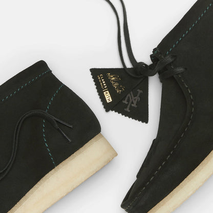 Men|Women Kith Kith & Clarks for New York Mets Wallabee Boot - Dark Green Suede