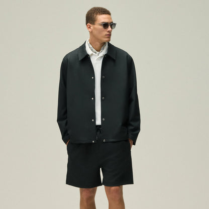 Men Kith Kith Double Weave Coaches Jacket - Black