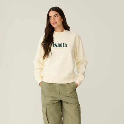 Women Kith Kith Women Asher New York Crewneck - Sandrift