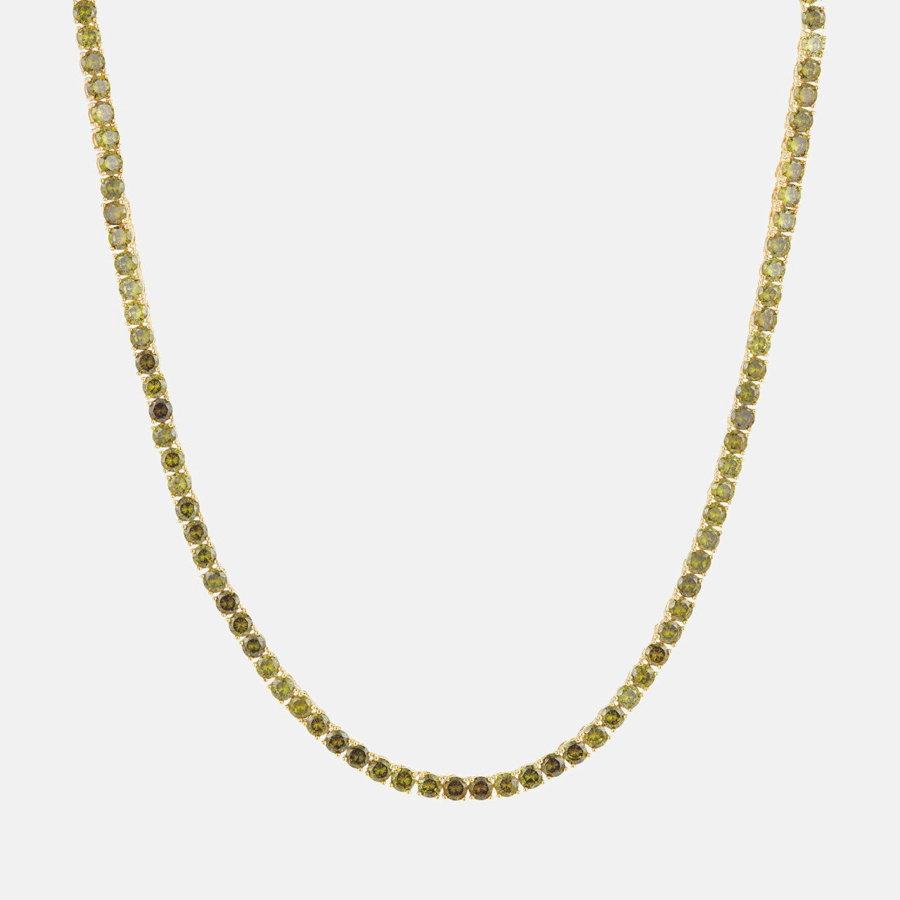Women Kith Crystal Haze Serena Necklace - Olive