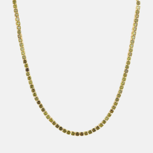 Women Kith Crystal Haze Serena Necklace - Olive