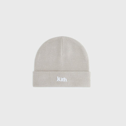 Kids Kith Kith Kids Classic Serif Logo Beanie - Plaster