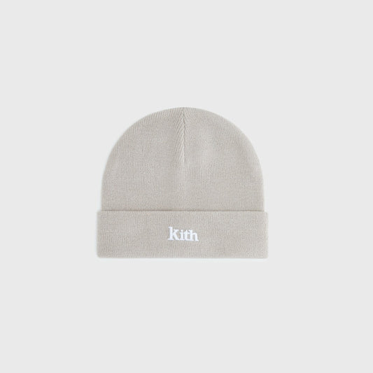Kids Kith Kith Kids Classic Serif Logo Beanie - Plaster