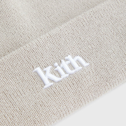 Kids Kith Kith Kids Classic Serif Logo Beanie - Plaster