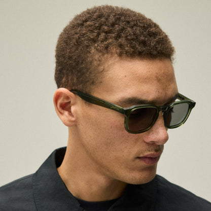 Men Kith Kith Napeague Sunglasses - Green Crystal / Grey
