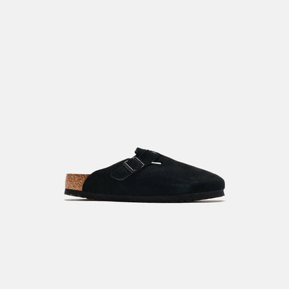 Women Kith Birkenstock WMNS Boston Soft Footbed Suede - Black