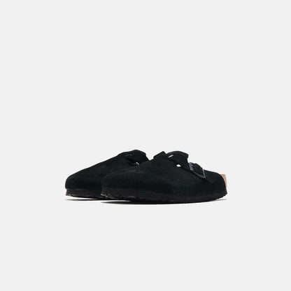 Women Kith Birkenstock WMNS Boston Soft Footbed Suede - Black
