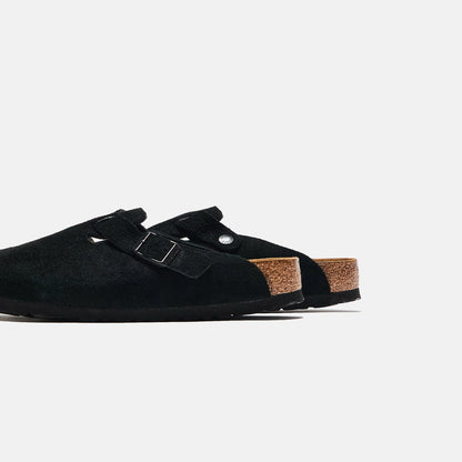 Women Kith Birkenstock WMNS Boston Soft Footbed Suede - Black