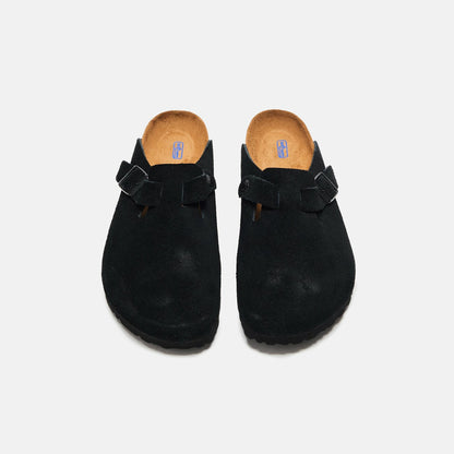Women Kith Birkenstock WMNS Boston Soft Footbed Suede - Black