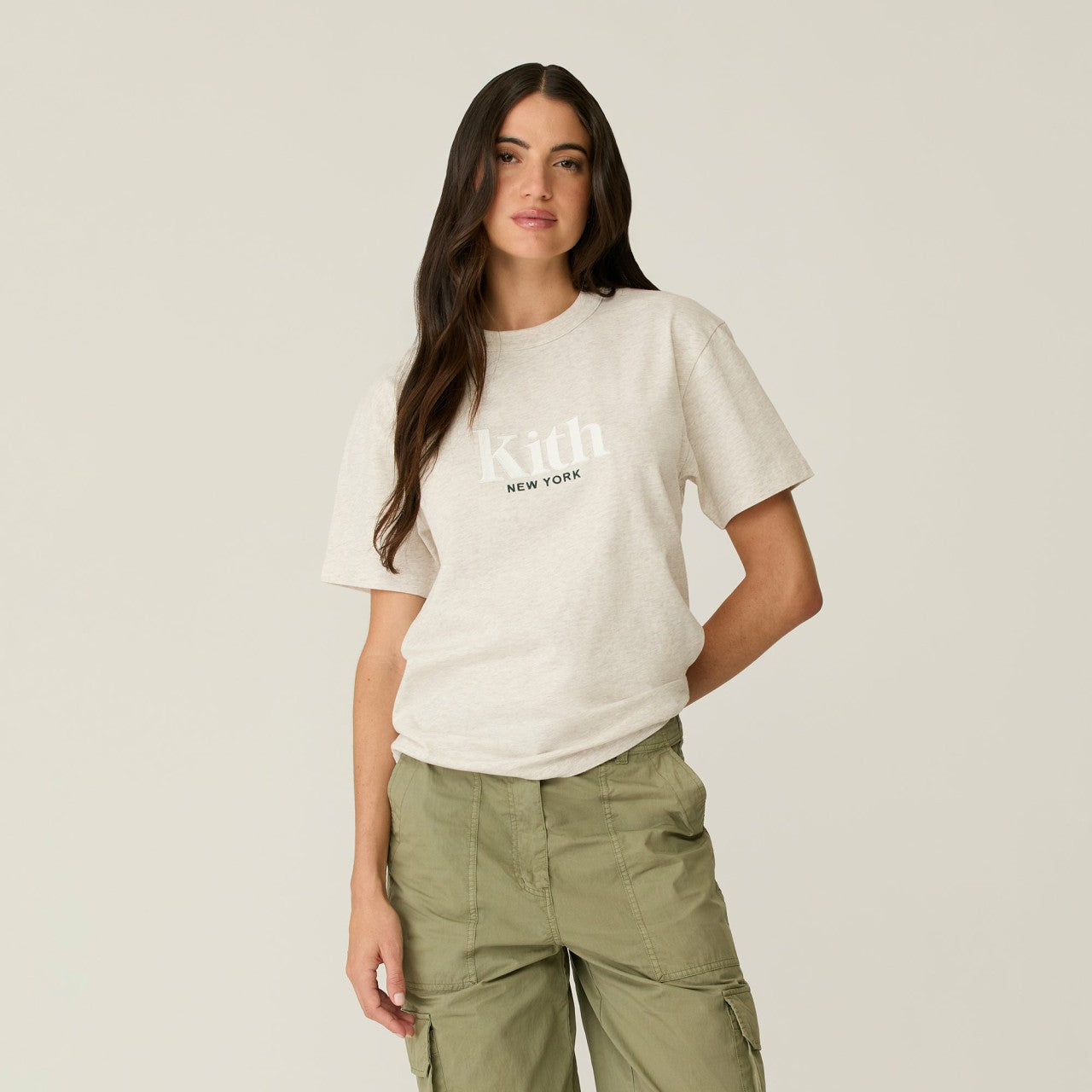 Women Kith Kith Women Mott New York Tee II - Sandy Heather