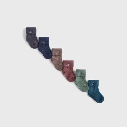 Kids Kith Kith Baby Palette 6-Pack Socks - Battleship
