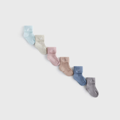 Kids Kith Kith Baby Palette 6-Pack Socks - Argon
