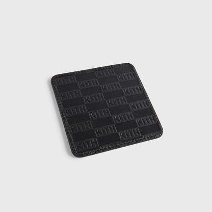 Women Kith Kith Monogram Leather Coasters - Black