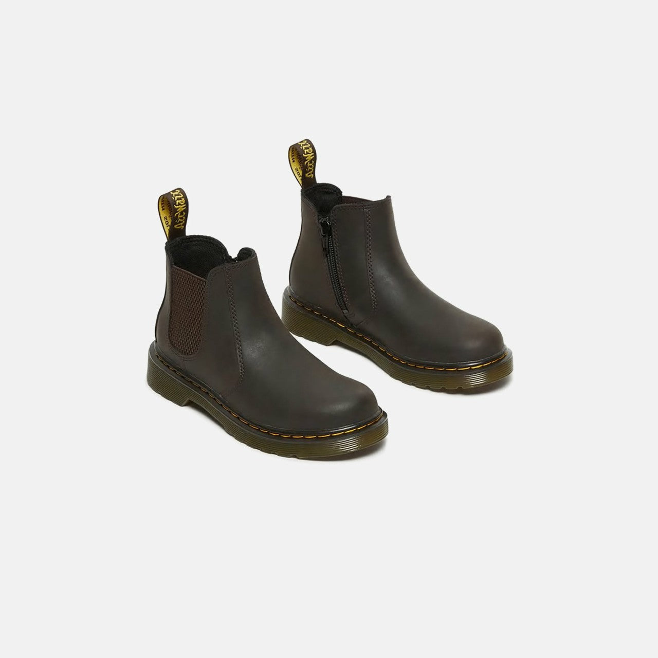 Kids Kith Dr. Martens 2976 Junior - Dark Brown / Yellowstone