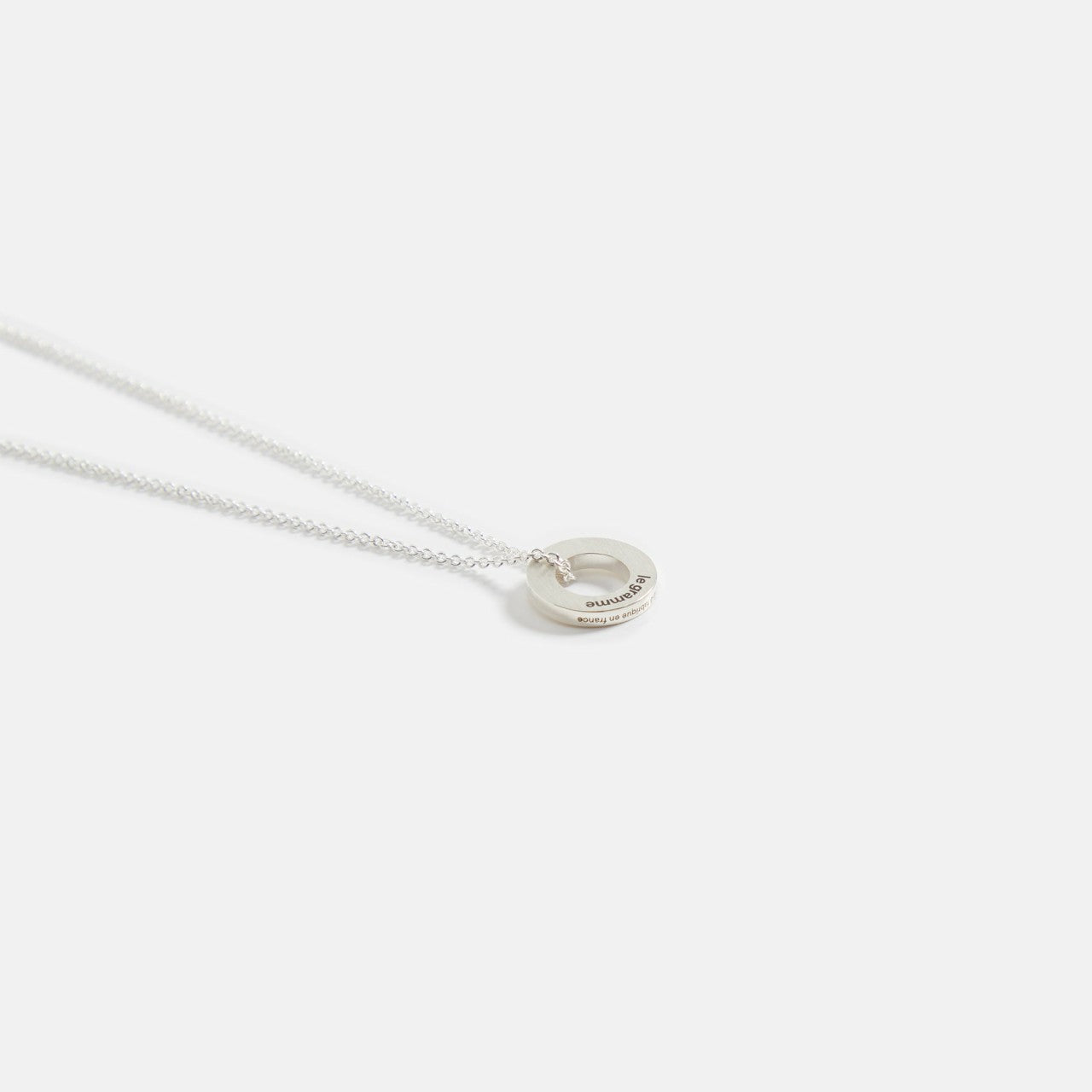 Men Kith Le Gramme 1.1 Circle Pendant Brushed Silver 925 - Silver