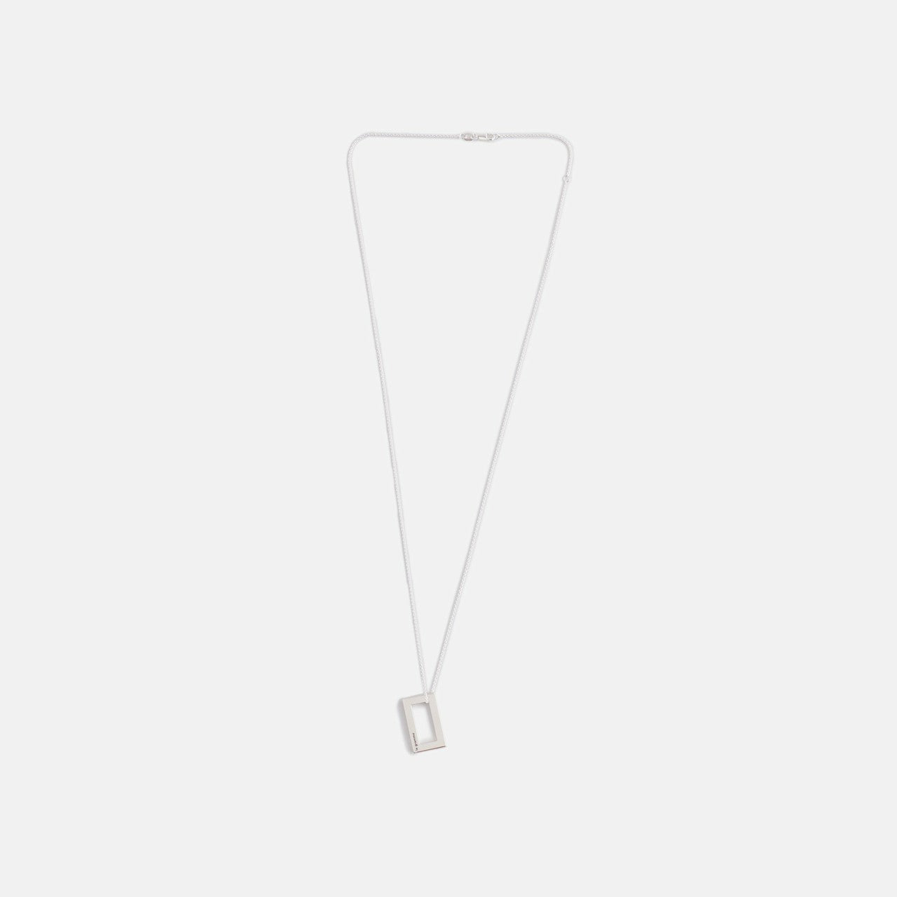 Men Kith Le Gramme 3.4g Rectangle Pendant Polished Silver - Silver