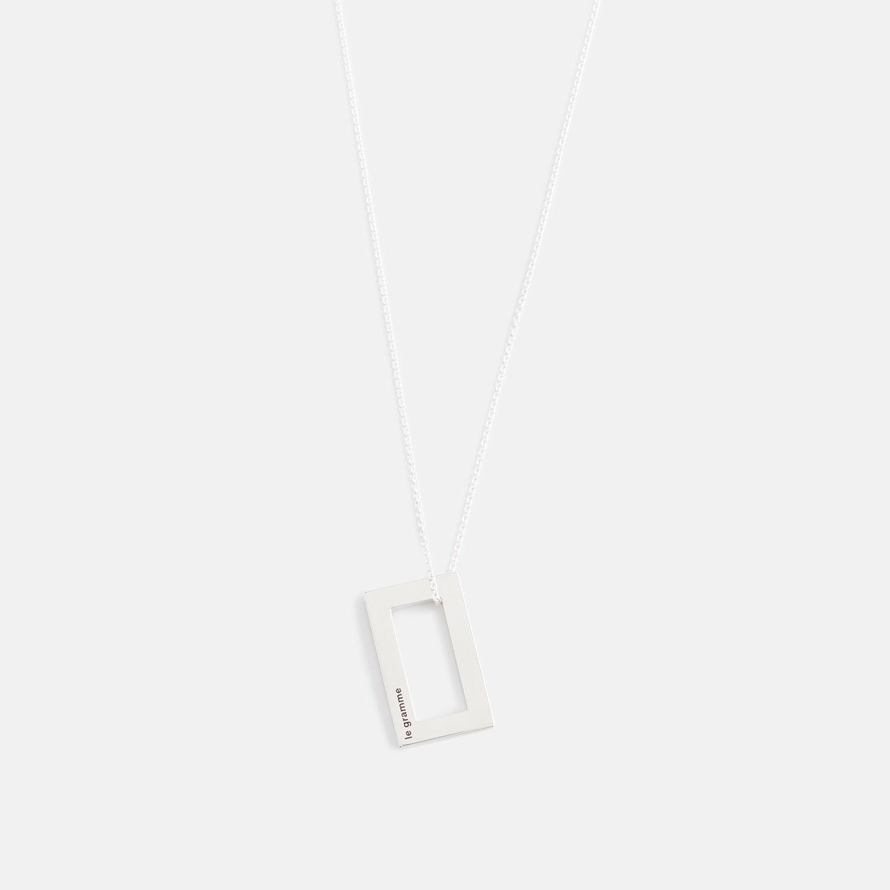 Men Kith Le Gramme 3.4g Rectangle Pendant Polished Silver - Silver