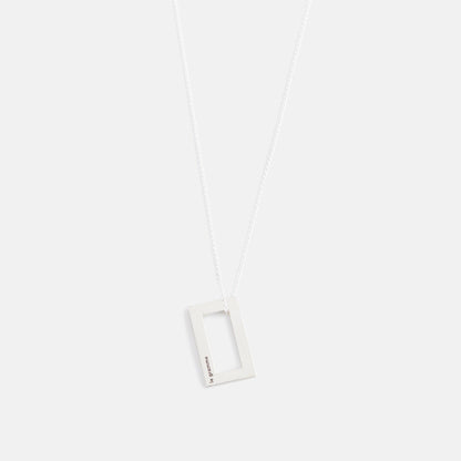 Men Kith Le Gramme 3.4g Rectangle Pendant Polished Silver - Silver