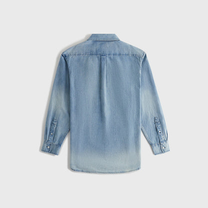 Women|Kids Kith Kith Women Ora II Denim Shirt - Harper Mid Wash