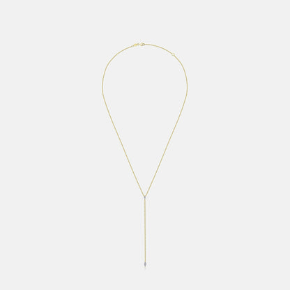 Women Kith Isa Grutman Marquis Lariat Necklace 14K Gold - Yellow Gold