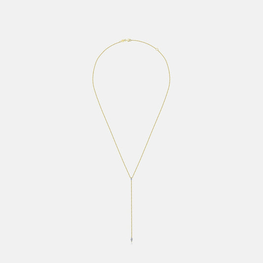Women Kith Isa Grutman Marquis Lariat Necklace 14K Gold - Yellow Gold