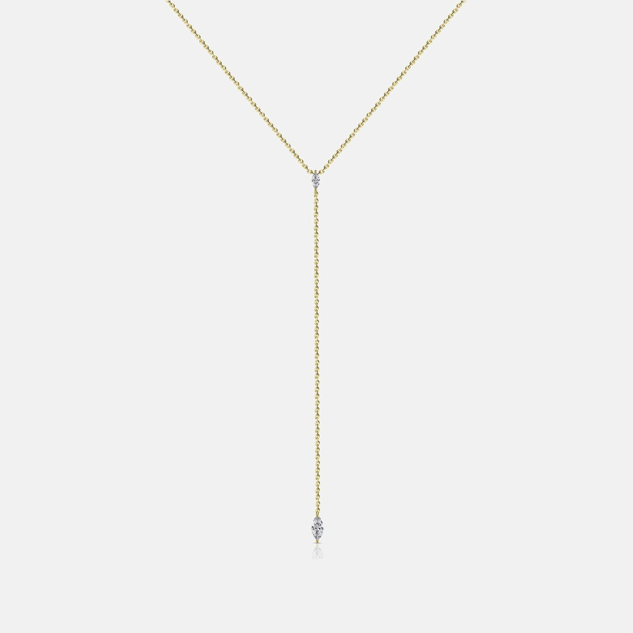 Women Kith Isa Grutman Marquis Lariat Necklace 14K Gold - Yellow Gold
