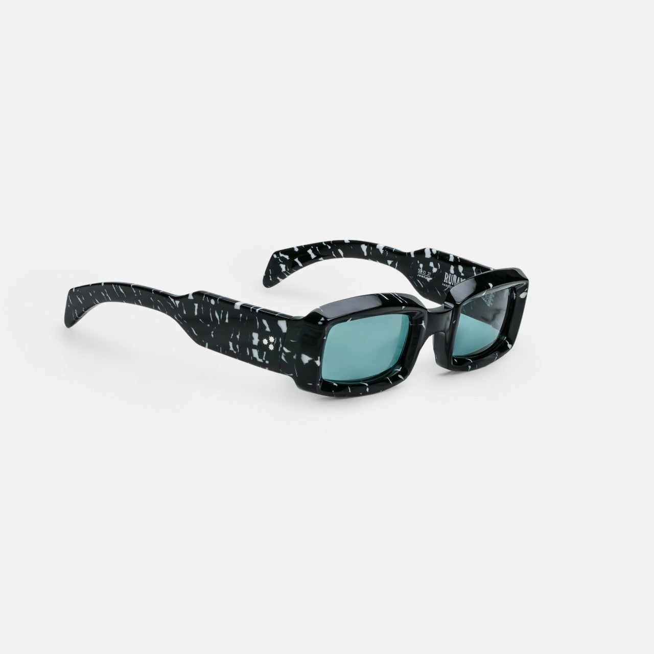 Women Kith Jacques Marie Mage Runaway Marble Frame Seagreen Lens Silver Hardware