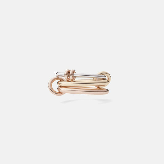 Women Kith Spinelli Kilcollin Raneth MX 3 Link Ring - Silver / Yellow Gold
