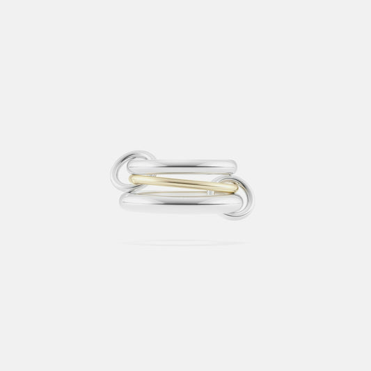 Women Kith Spinelli Kilcollin Amaryllis 3 Link Ring - Silver / Yellow Gold
