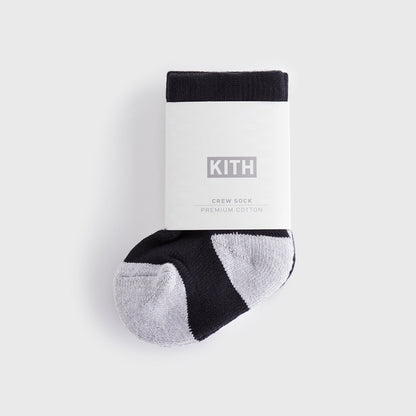 Kids Kith Kith Baby Classic Crew 2-Pack Socks - White / Black