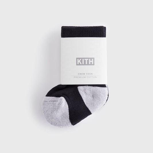 Kids Kith Kith Baby Classic Crew 2-Pack Socks - White / Black