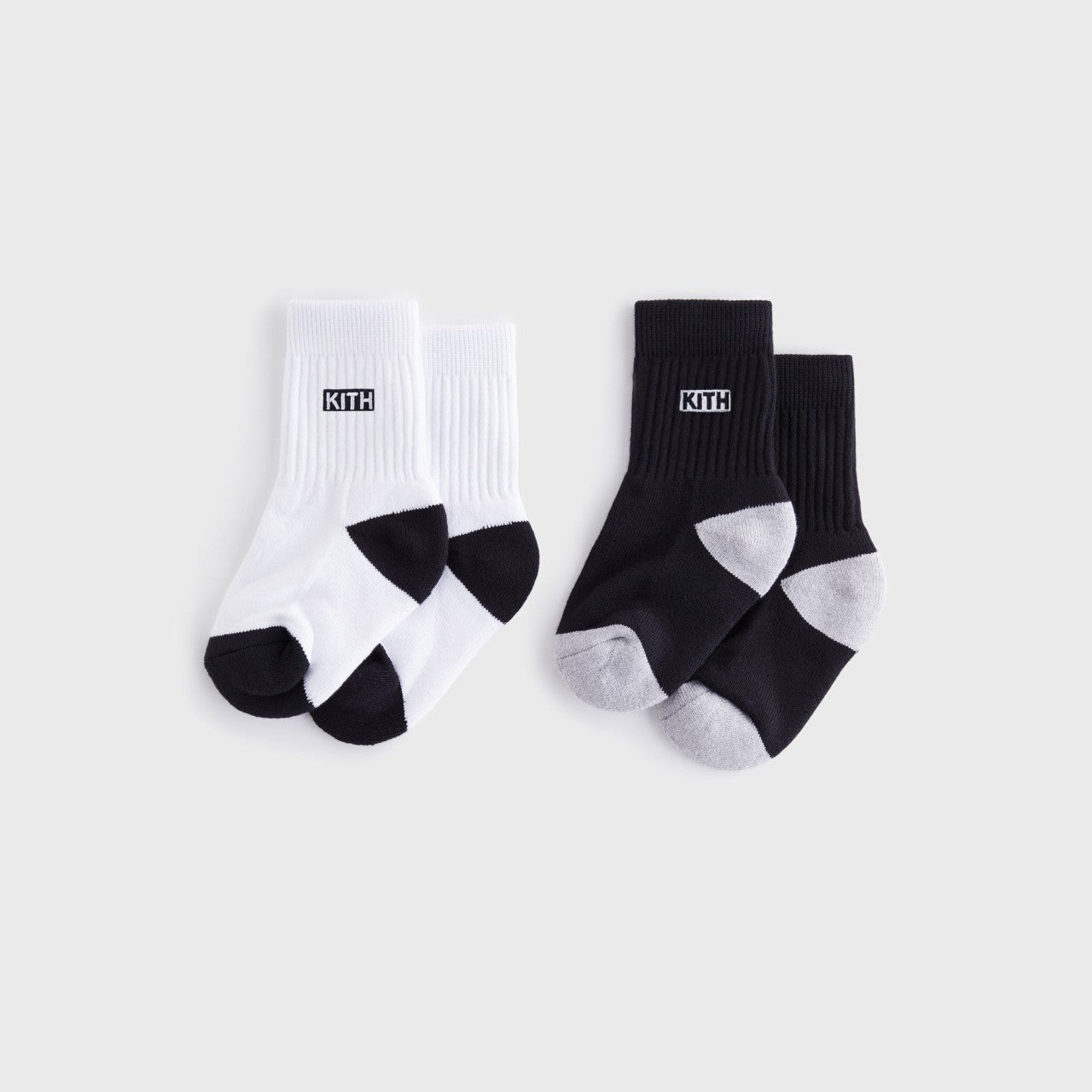 Kids Kith Kith Baby Toddler Classic Crew 2-Pack Socks - White