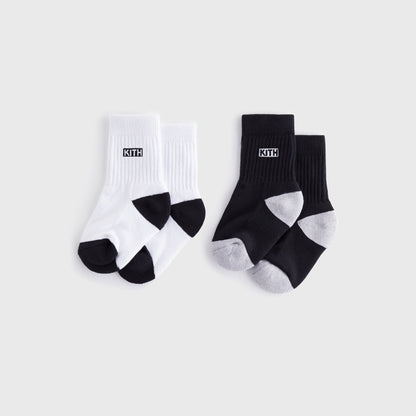 Kids Kith Kith Baby Toddler Classic Crew 2-Pack Socks - White