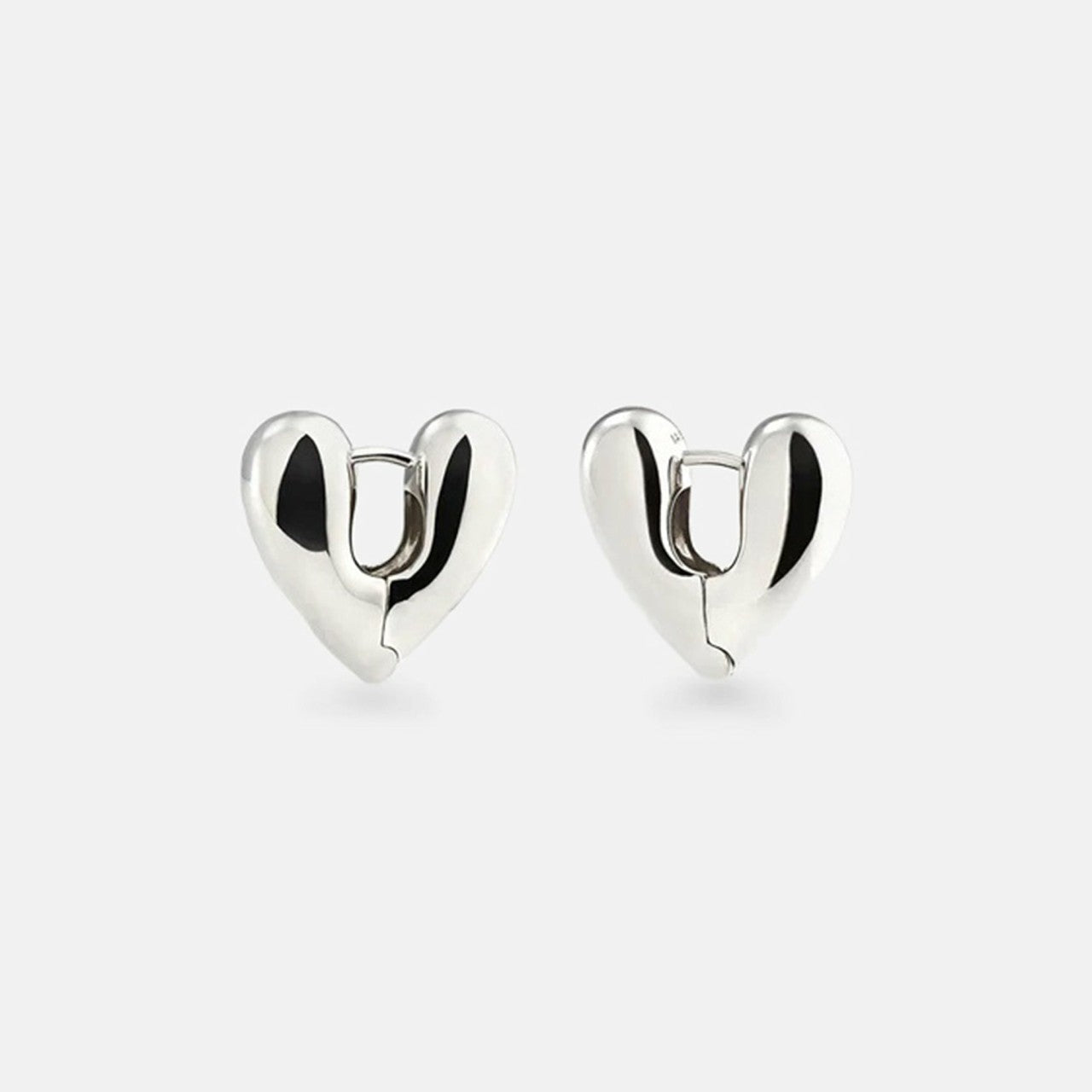 Women Kith Annika Inez Small Heart Hoops - Silver